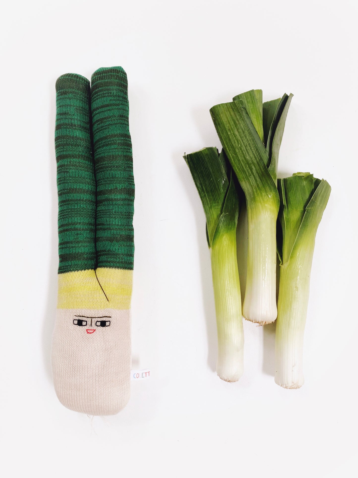 Greenie Leek - Merino Knit Plush Toy