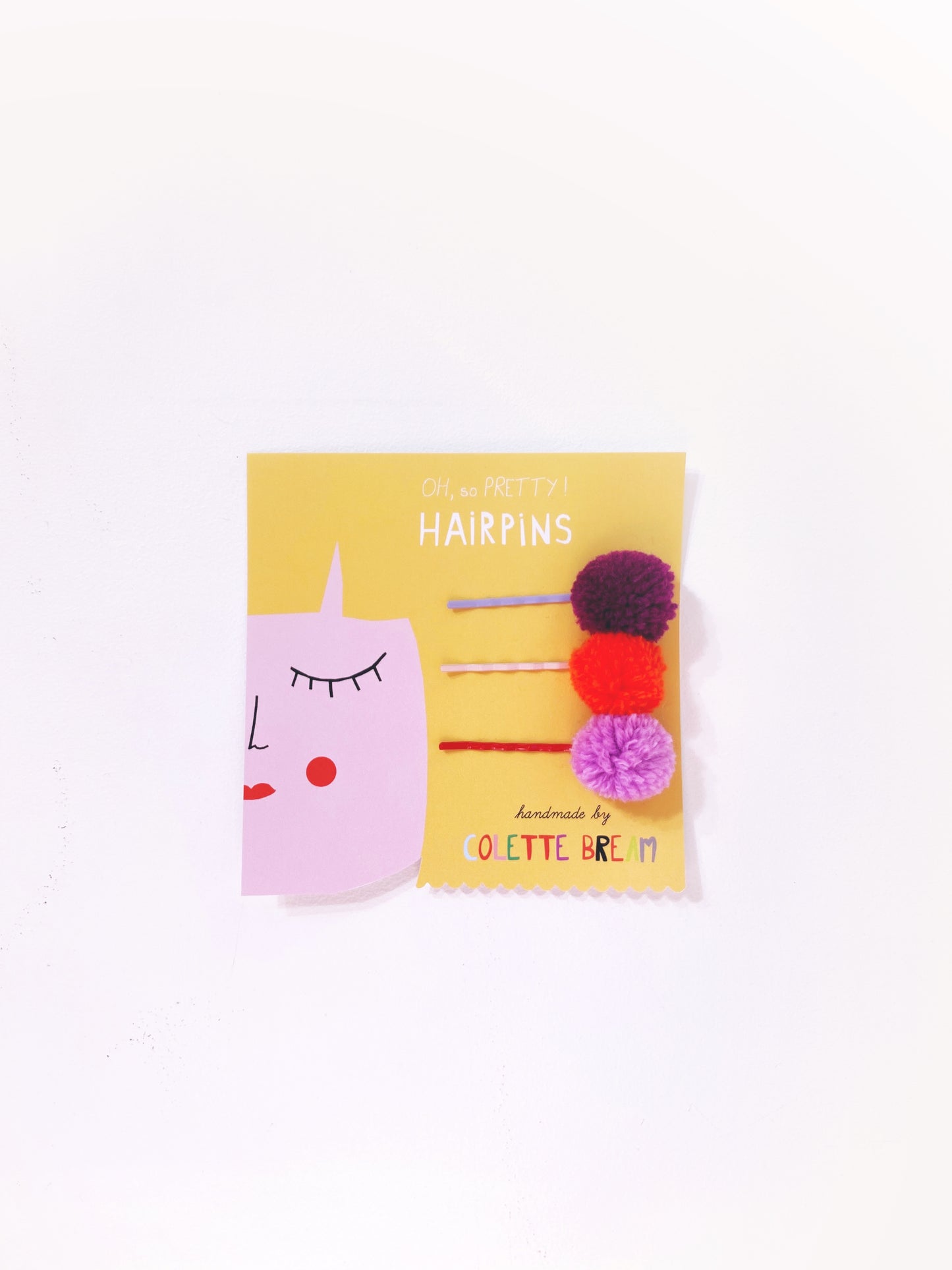 Pompom Hairpins - Set of 3