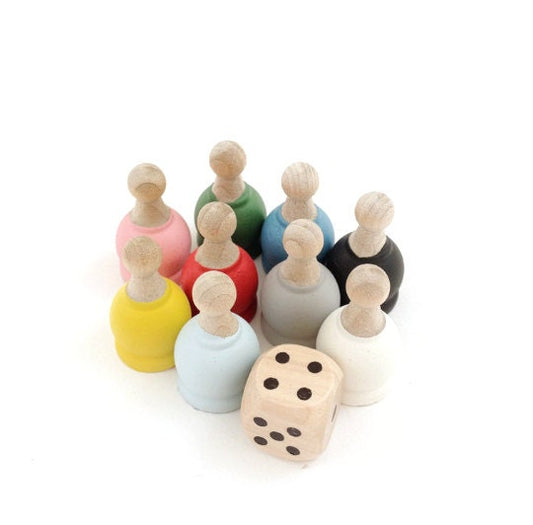 Square City Race Game - Original Handmade Wooden Board Game