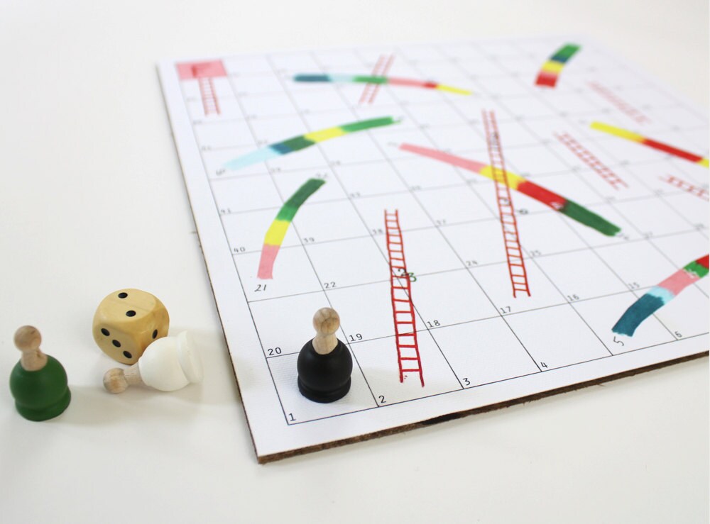 Slides and Ladders - Handmade Board Game