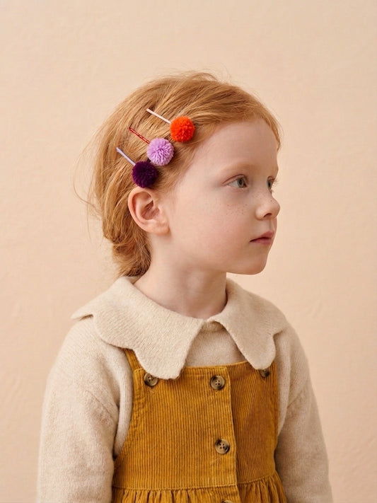 Pompom Hairpins - Set of 3
