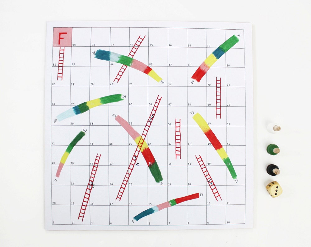 Slides and Ladders - Handmade Board Game