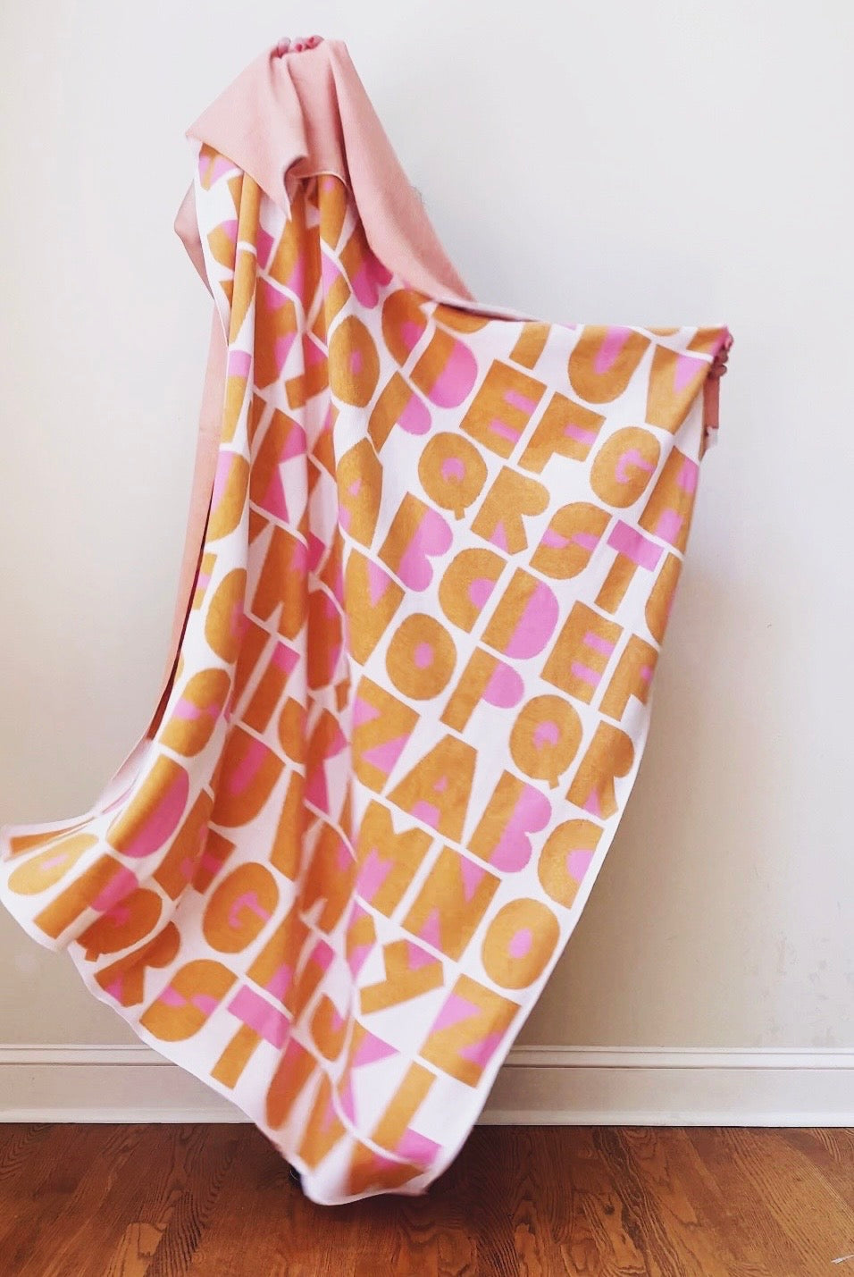 Alphabet Letters Blanket - Large Knit Throw