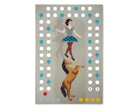 Horse Race Board Game: Handmade Wooden Board Game