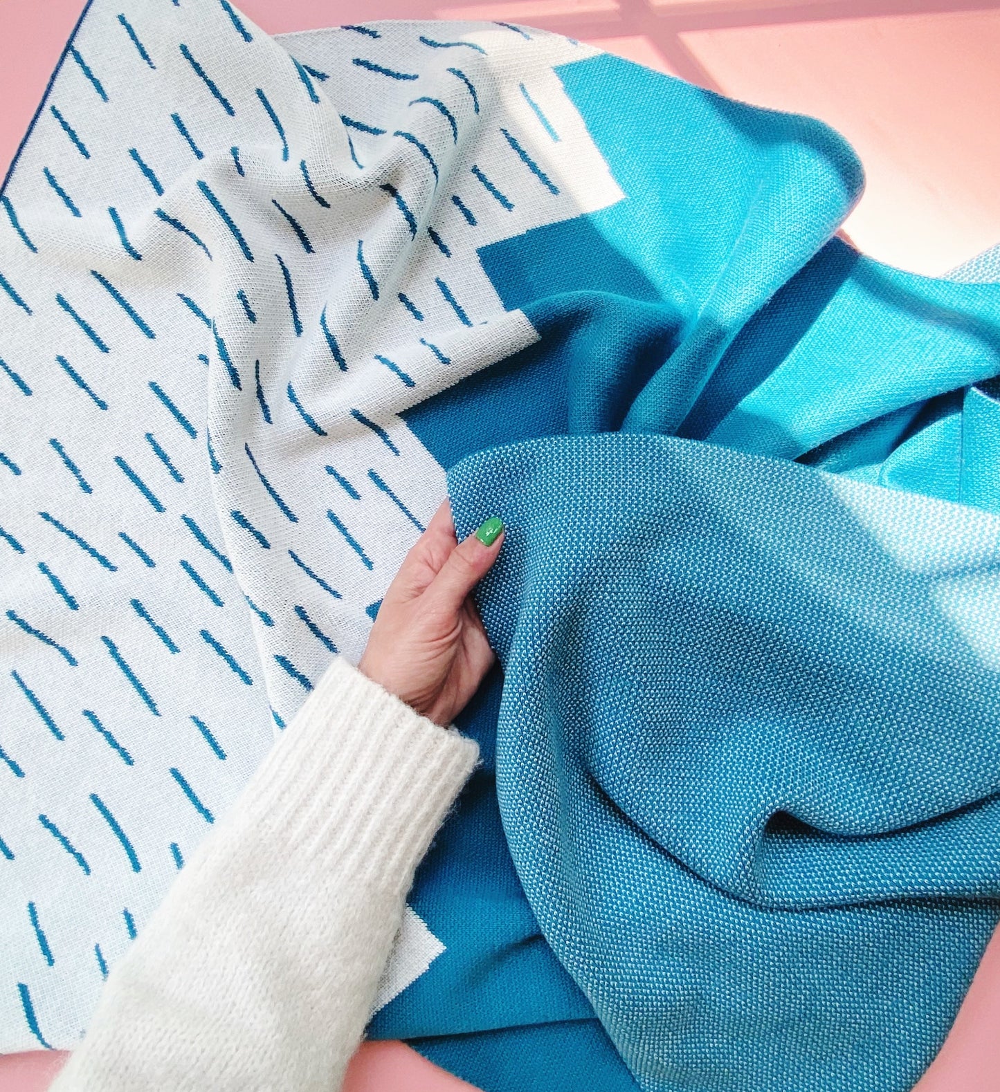 'Cozy Peaks' Mountain Knit Blanket - Baby, Kids Nursery Throw