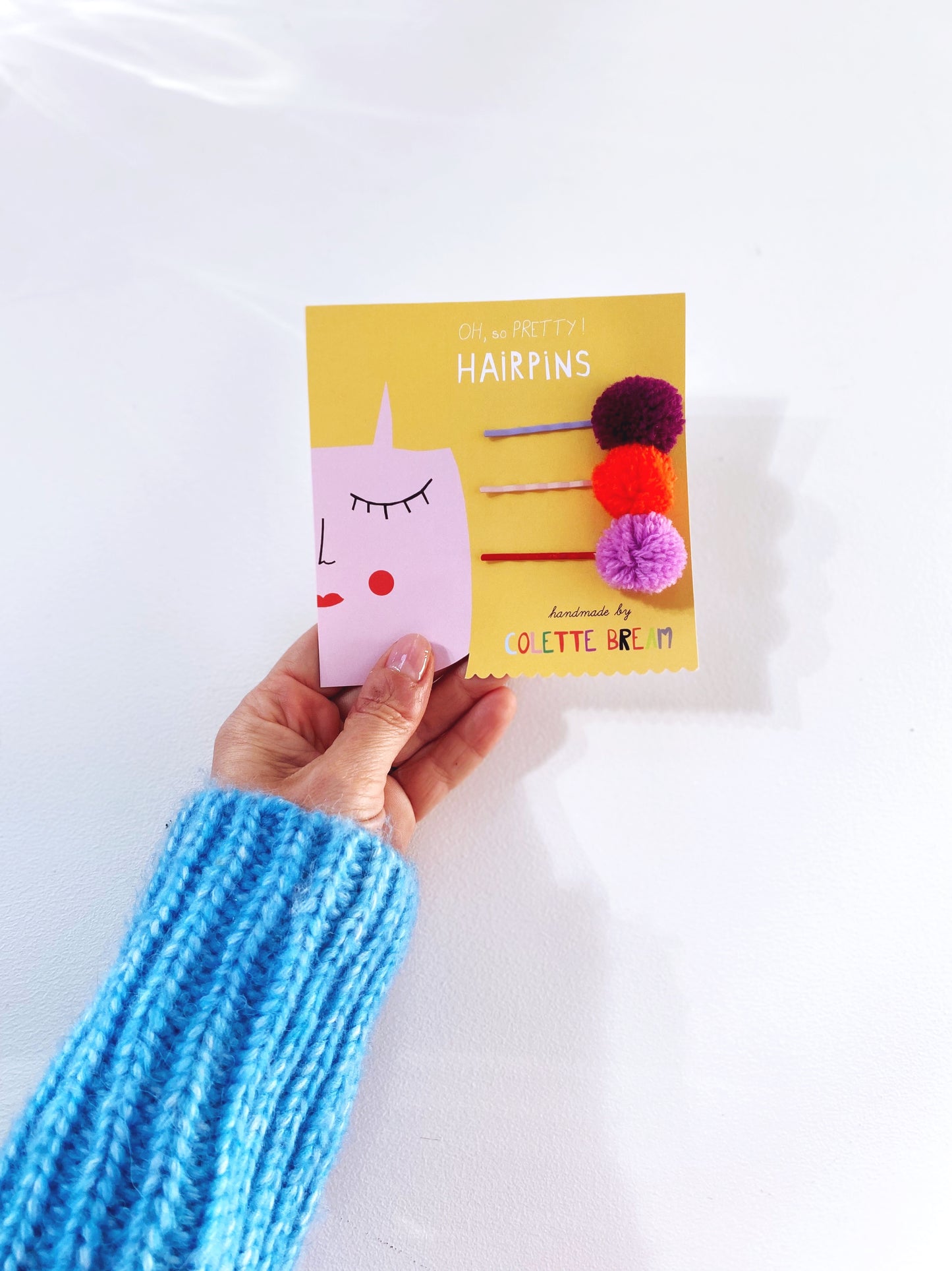 Pompom Hairpins - Set of 3