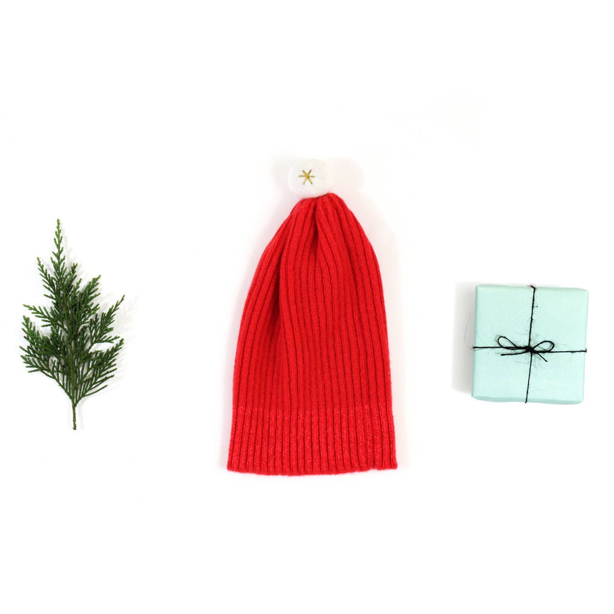 Knit Santa Hat - baby, kids - Lambswool Christmas Hat