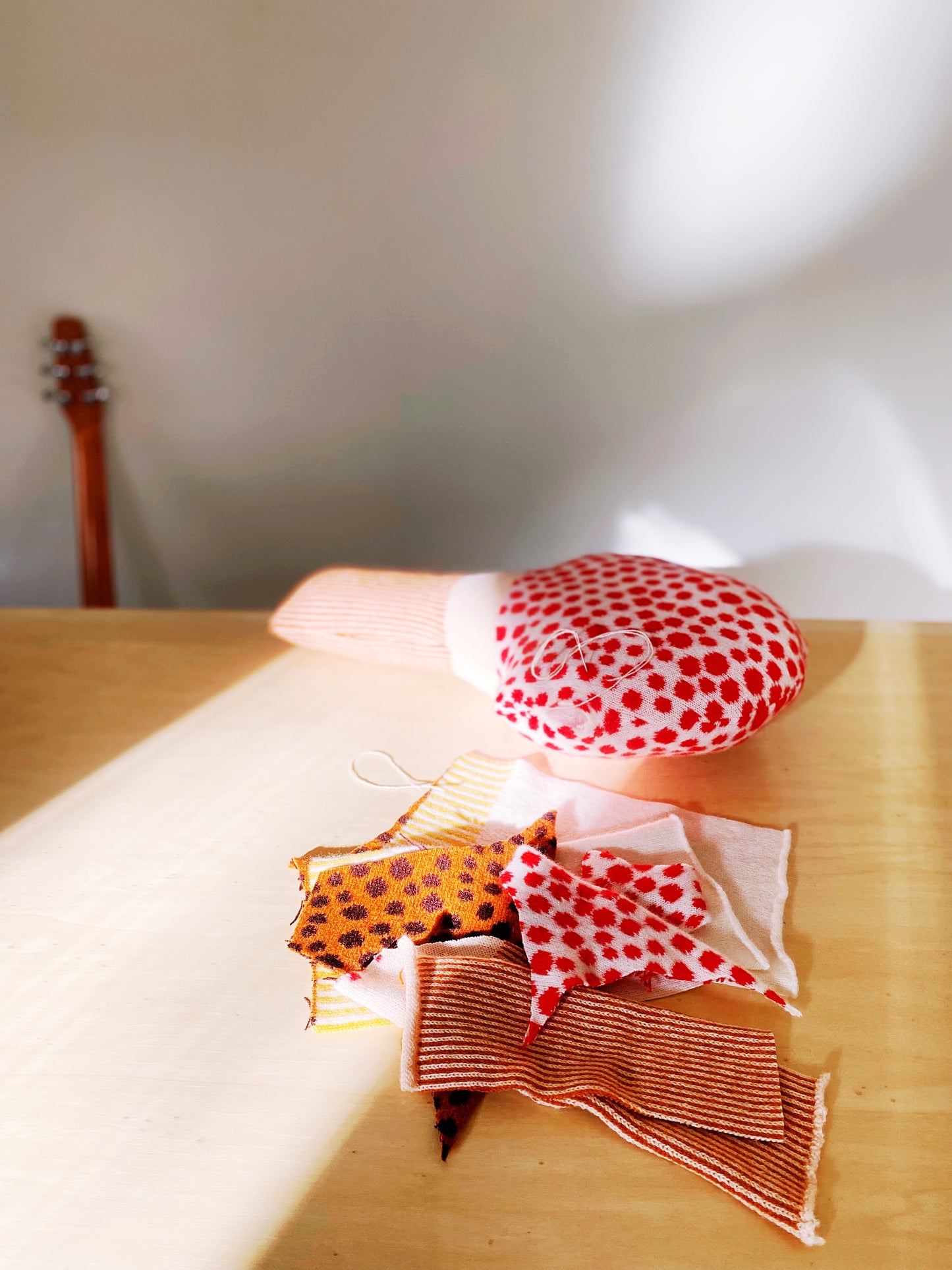 Mushroom knit Pillow, Bella - Lambswool