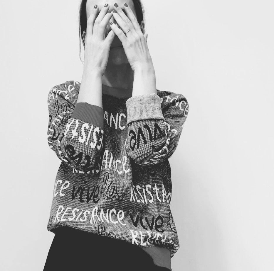 'Vive la Resistance' knit Sweater