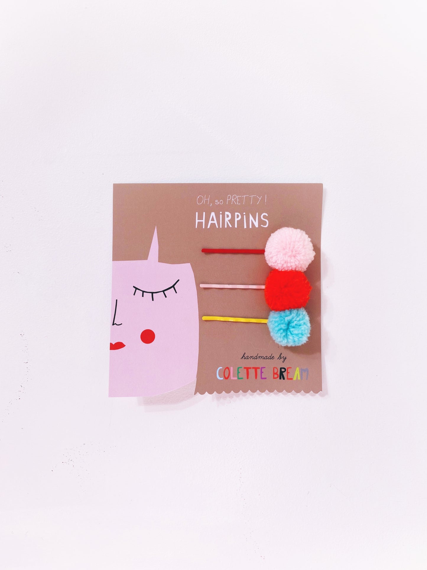 Pompom Hairpins - Set of 3
