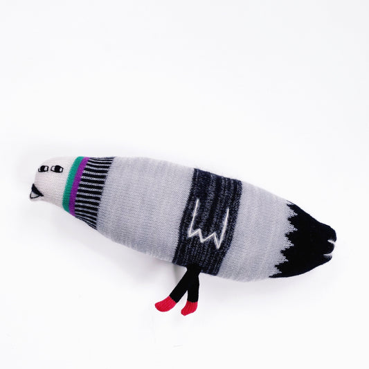 Soft knitted Pigeon toy on white background