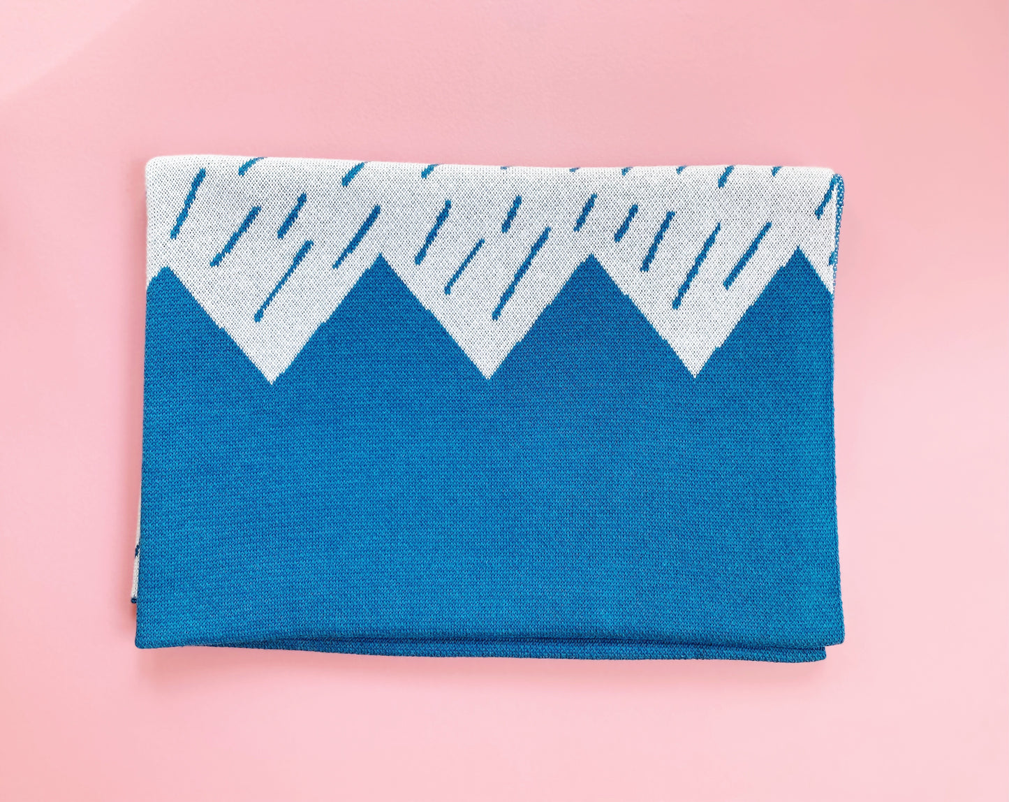 'Cozy Peaks' Mountain Knit Blanket - Baby, Kids Nursery Throw