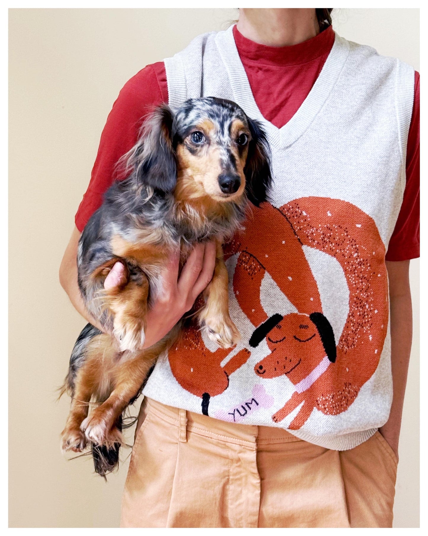 Dachshund knit Sweater Vest
